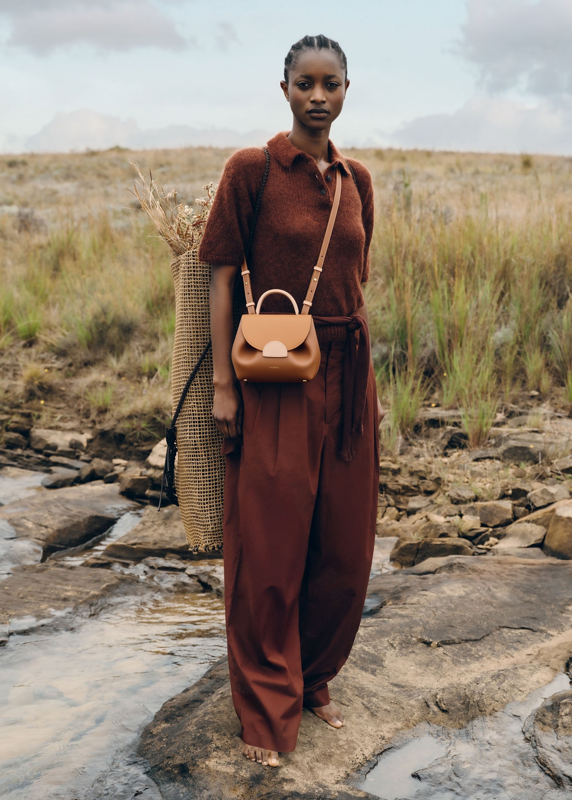 Nano Handbag - Trio Camel