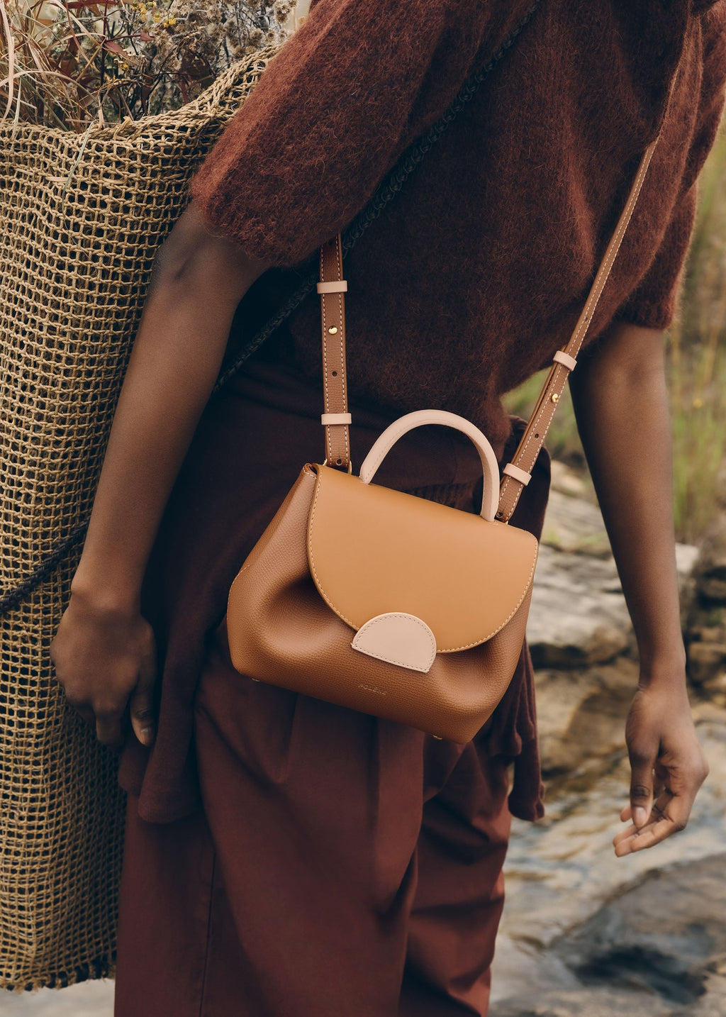 Nano Handbag - Trio Camel