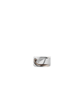 Ring - Silver in rhodium with Taupe Leather