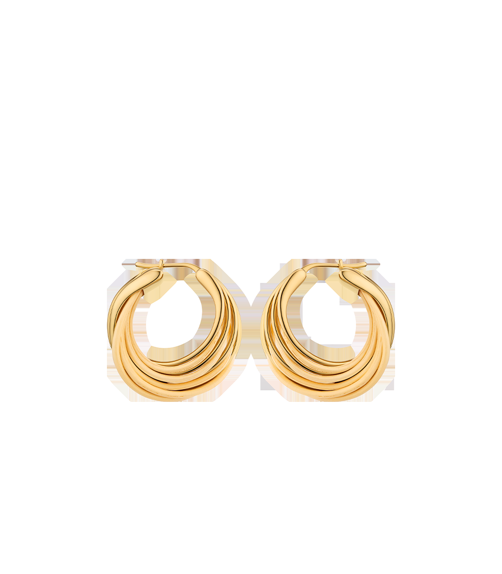 Hoop Earrings - Rattan