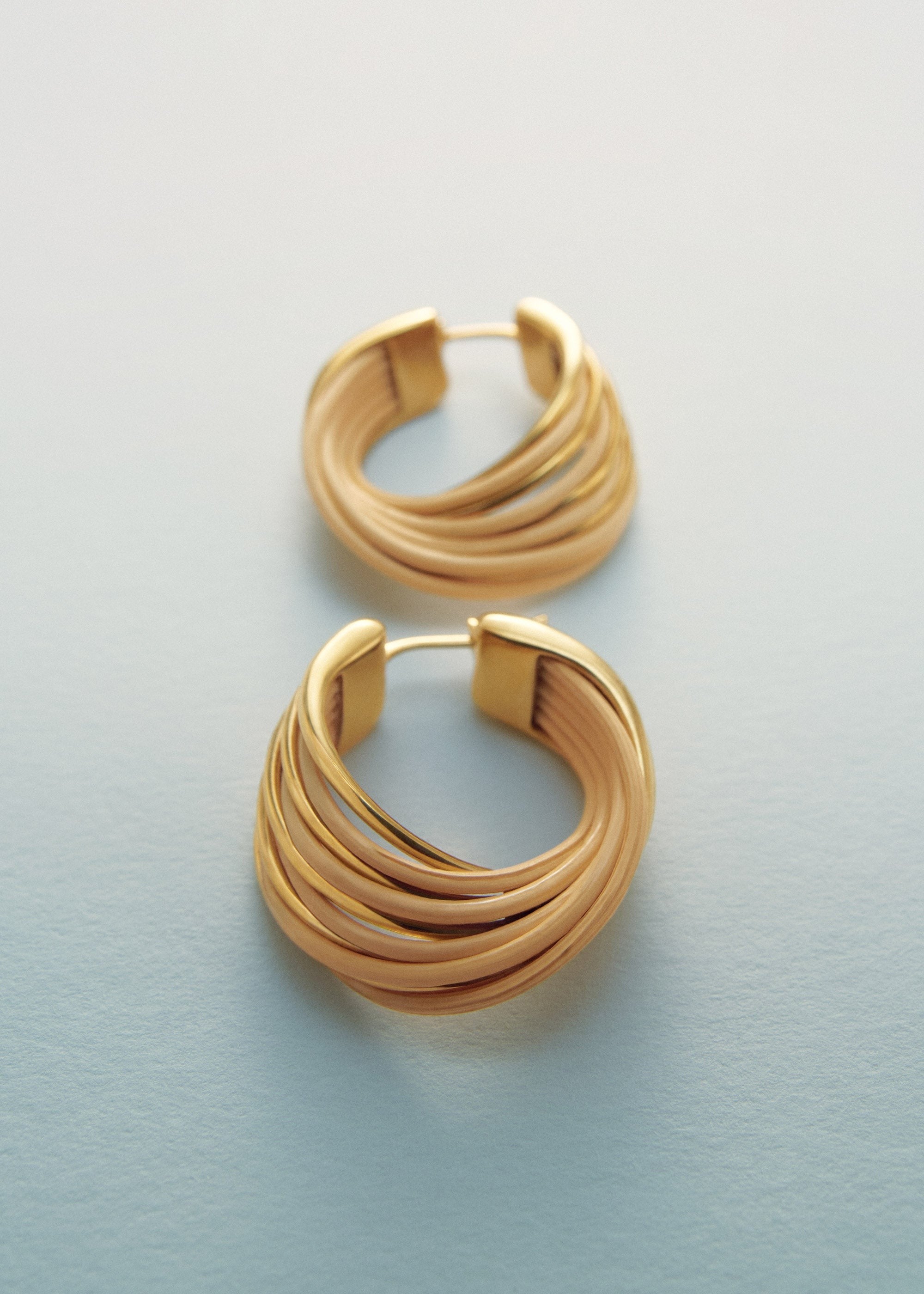 Hoop Earrings - Rattan