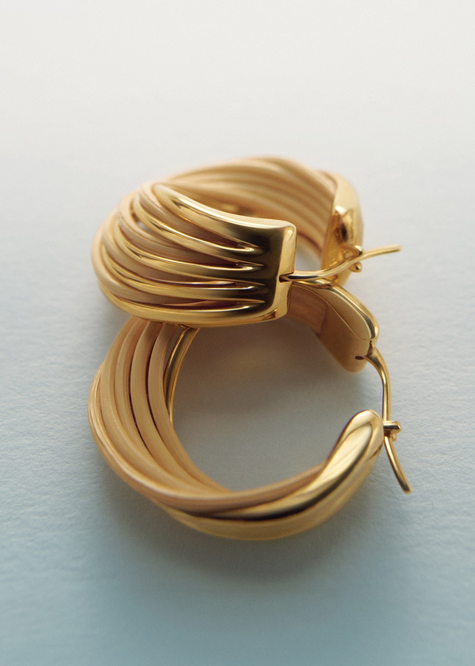 Hoop Earrings - Rattan