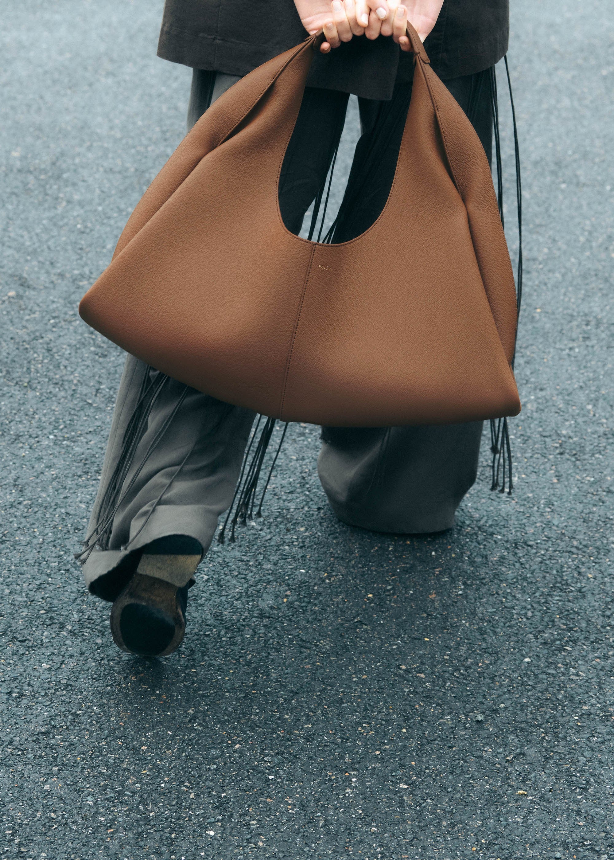 Handbag - Textured Brown