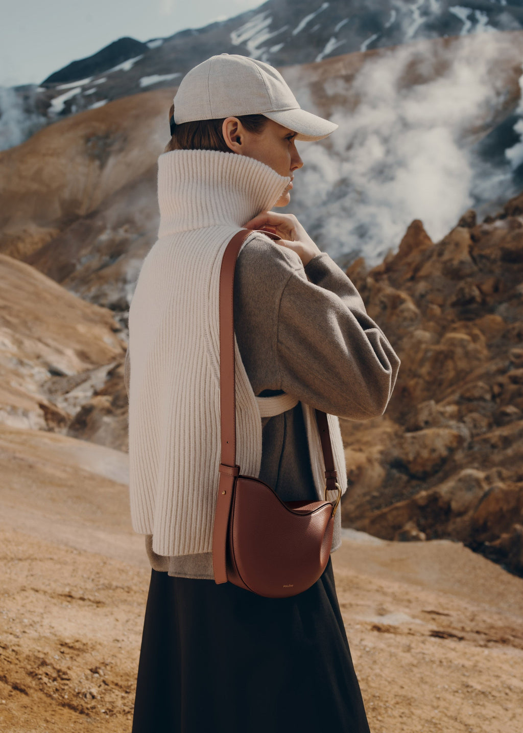 Handbag - Textured Cognac