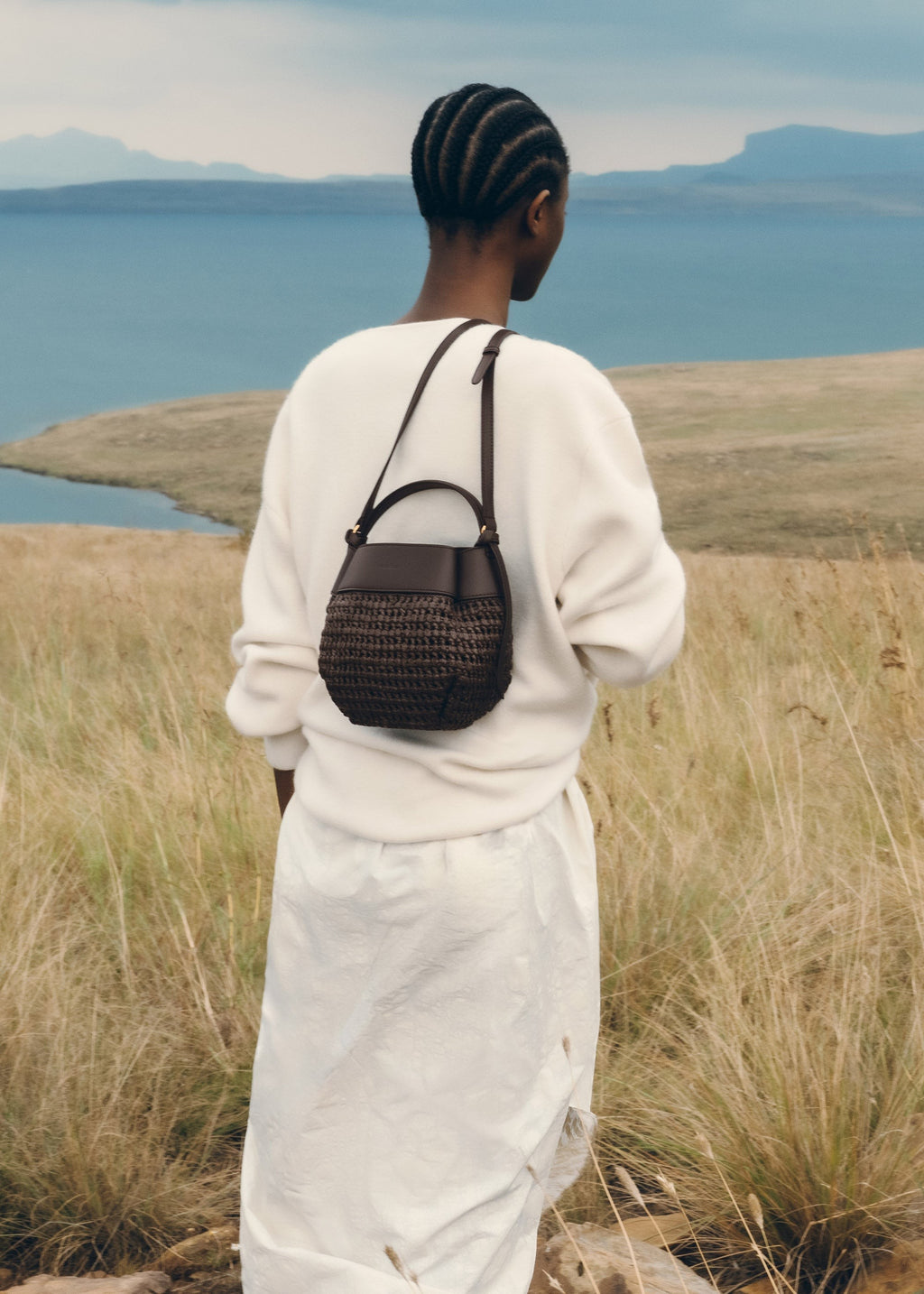Handbag - Raffia Ebony
